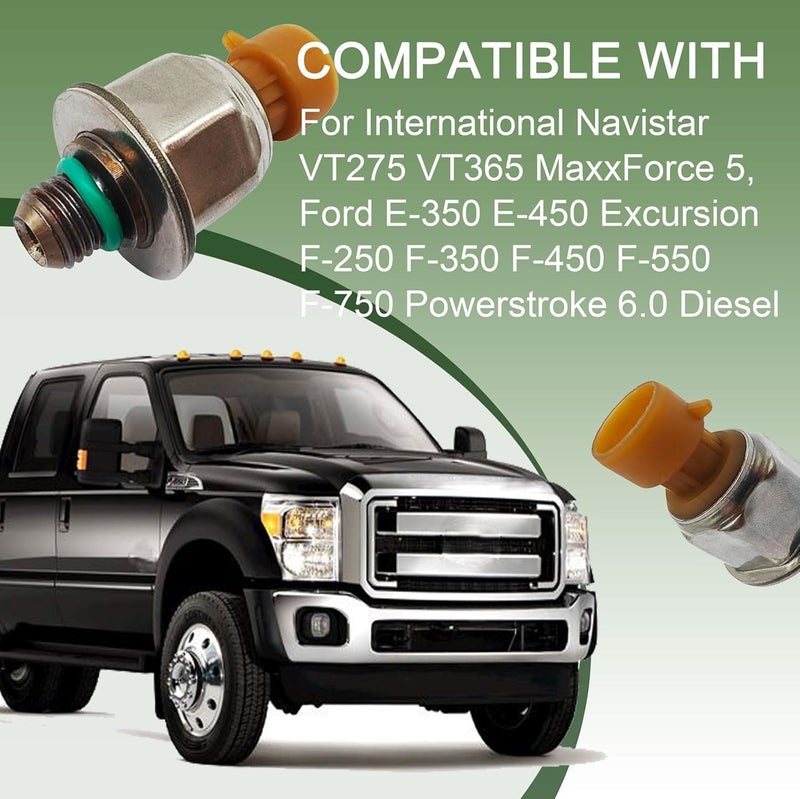 repustor Fuel Injection Pressure Sensor ICP Sensor with Pigtail Kit Compatible with 04-10 6.0L Ford Powerstroke Diesel E-350 E-450 Excursion F-250 F-350 F-450 F-550 F-750 Replace 1845428C92 4C3Z9F838A - Image 4